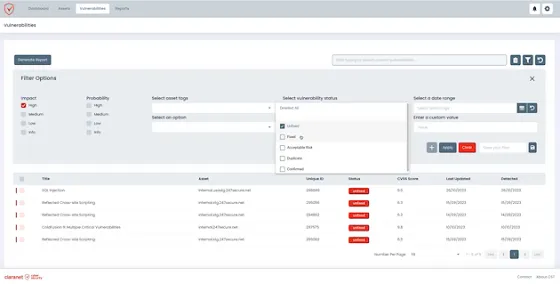 Screenshot CST Report 2