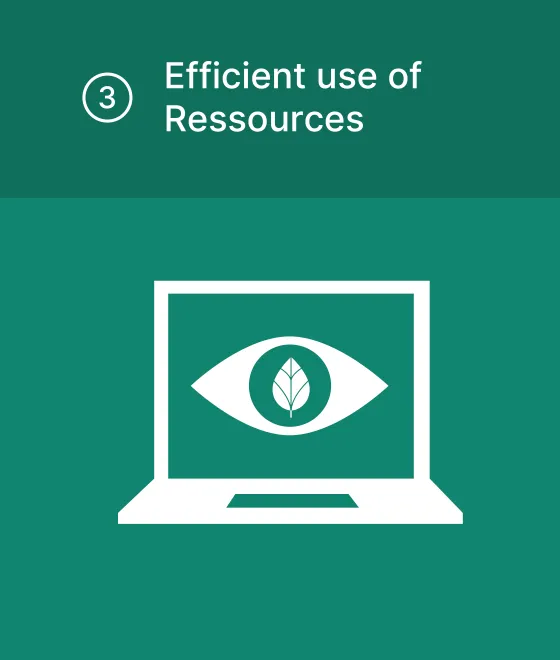 Efficient use of Ressources
