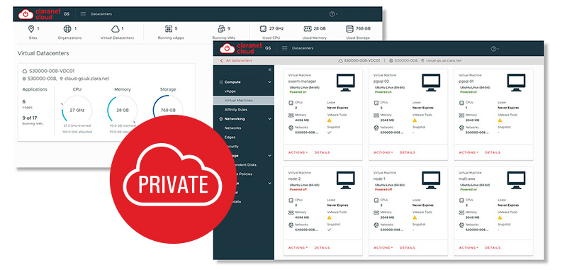 Beispielbild Claranet Private Cloud