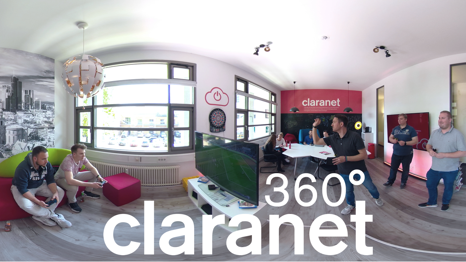 Schau Dich in unserem Office um Vorschaubild Claranet 360° Video