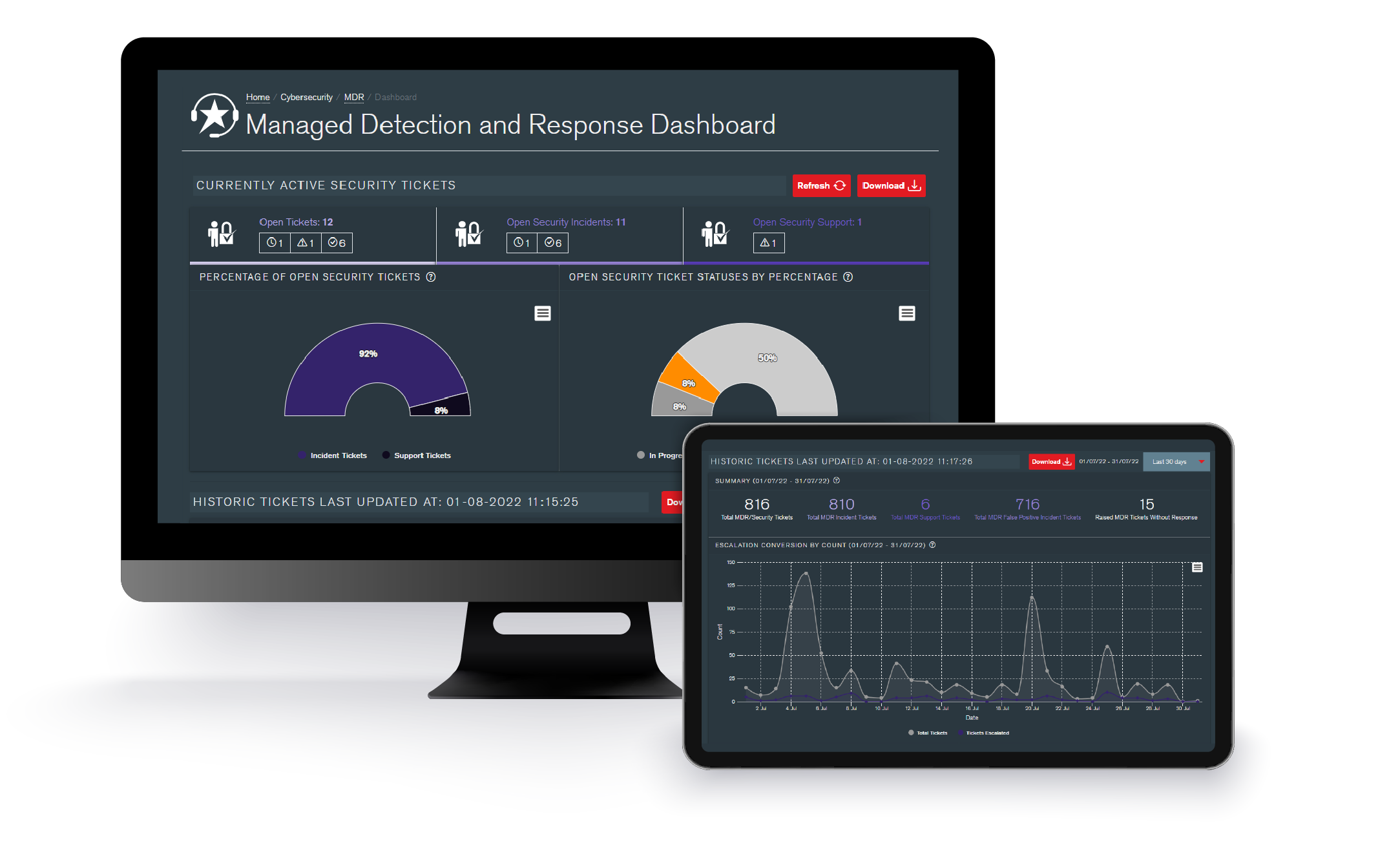 An image of the SOC portal interface