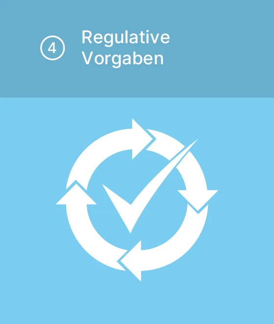 Piktogramm Regulative Vorgaben: Endlosschleife mit "Check" Haken