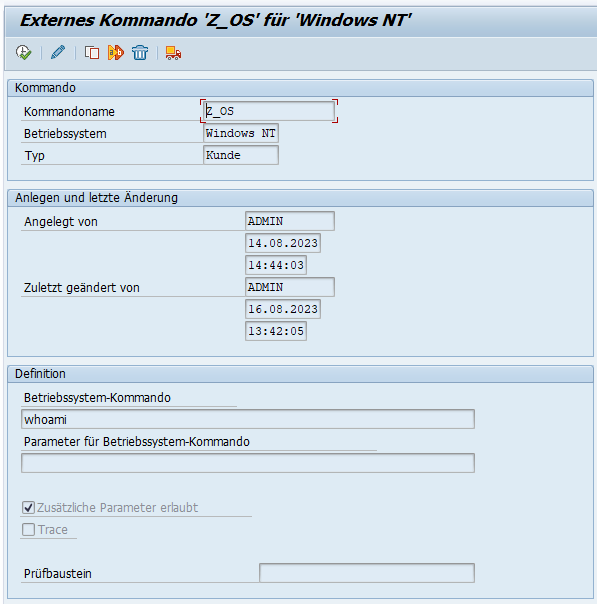 SAP Gateway Kommando Z_OS1