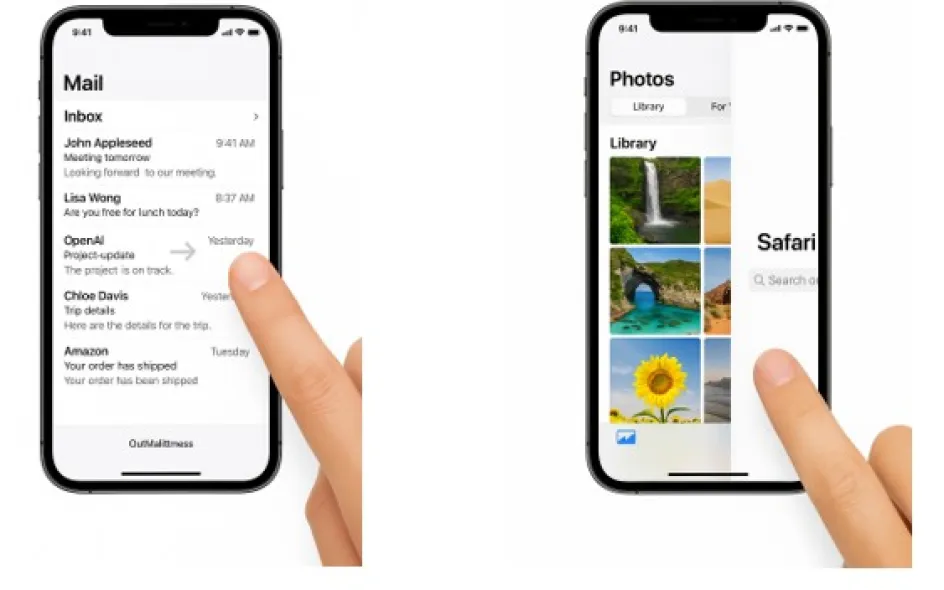 iOS gesture