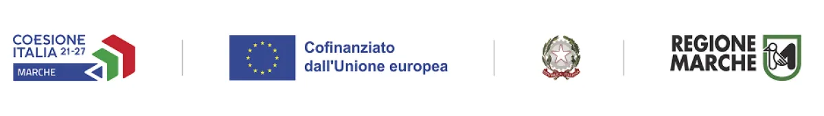 Loghi cofinanziamento Unione Europea, Italia, Regione Marche - Bando STEPS
