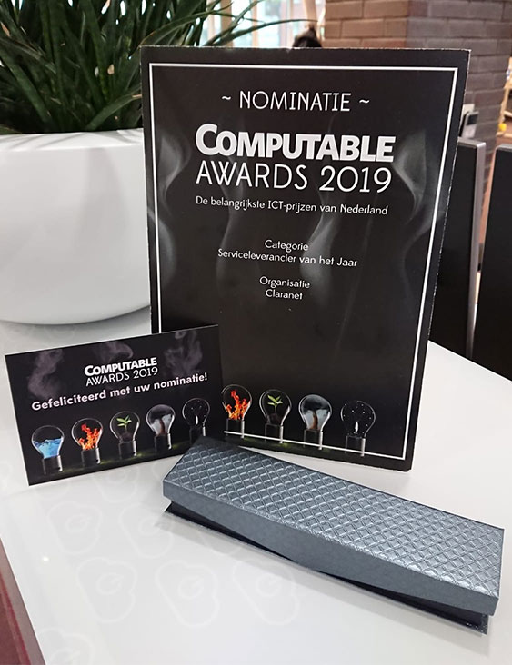 Nominatie Claranet Computable Awards 2019