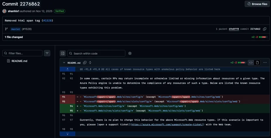 Commit DIFF