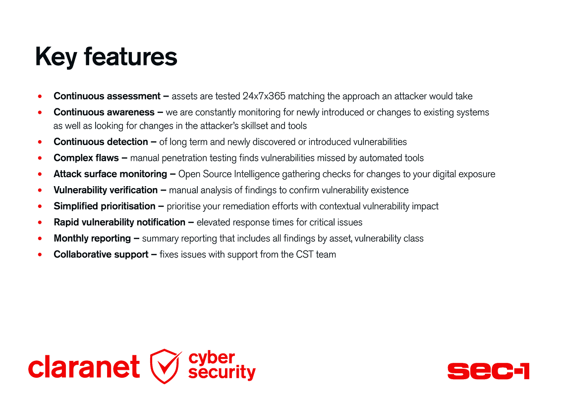 Claranet | CST Brochure | Claranet Cyber Security