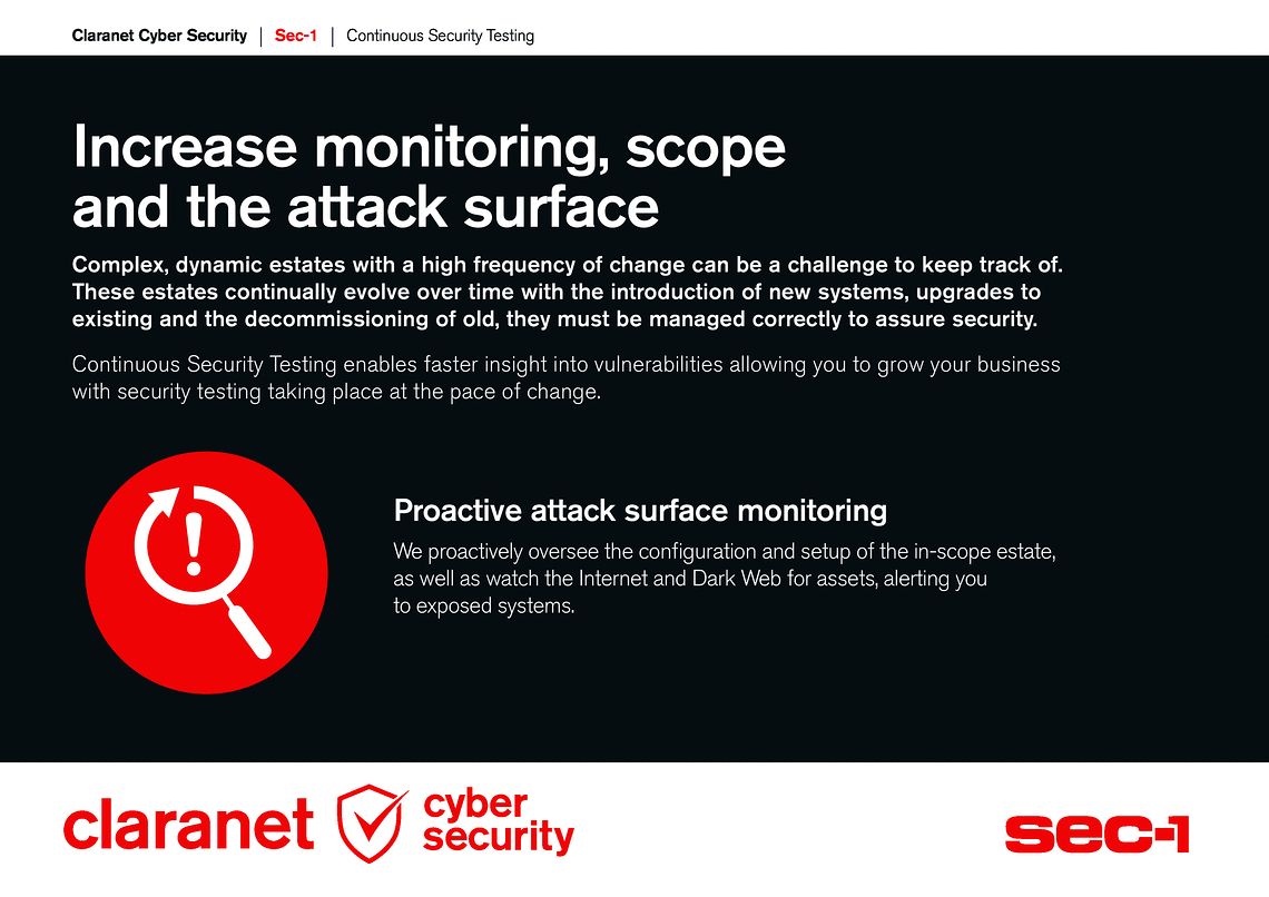 Claranet | CST Brochure | Claranet Cyber Security