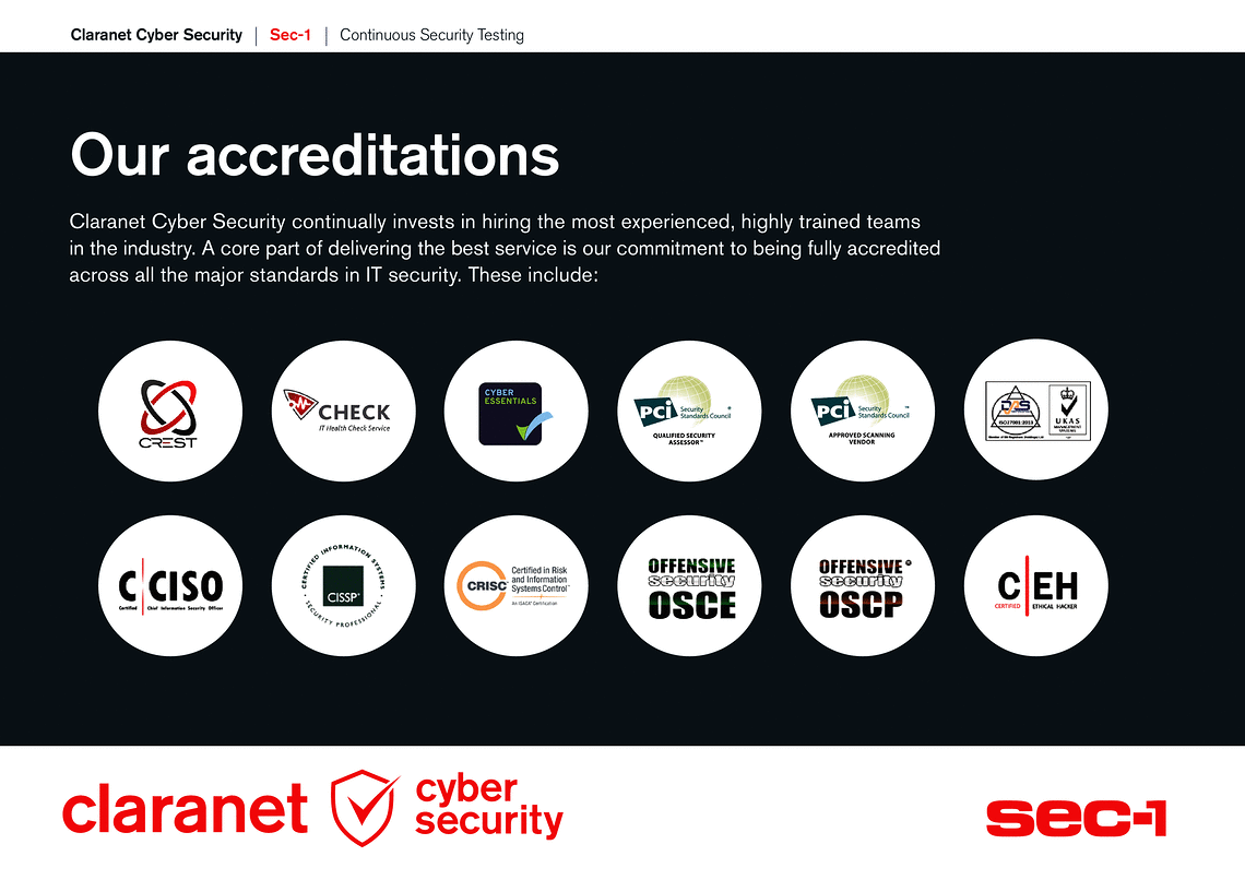 Claranet | CST Brochure | Claranet Cyber Security